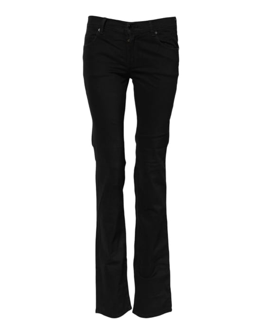 Ermanno Scervino Schwarze Baumwoll-Stretch Glockenbootcut-Denimjeans - Image 2