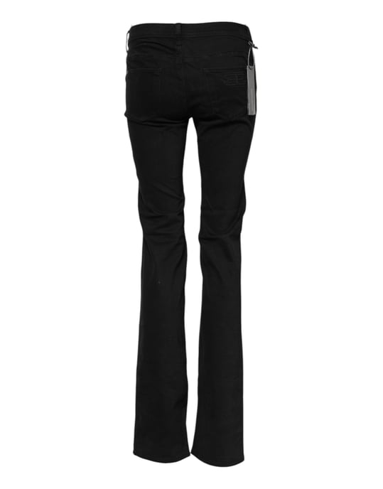 Ermanno Scervino Schwarze Baumwoll-Stretch Glockenbootcut-Denimjeans - Image 3