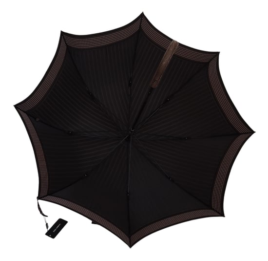 Dolce & Gabbana Brauner Gestreifter Ledergriff Klappschirm Sartoria - Image 2