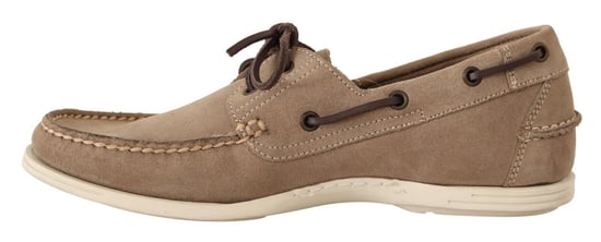 Pollini Beigefarbene Wildleder Mokassin Slipper für Herren - Image 2