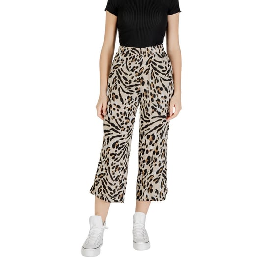 ICHI Beiger Viskose Crop-Hosen - Image 1