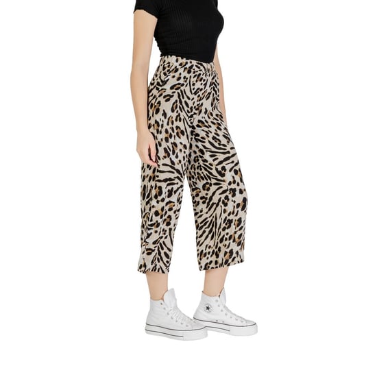 ICHI Beiger Viskose Crop-Hosen - Image 4