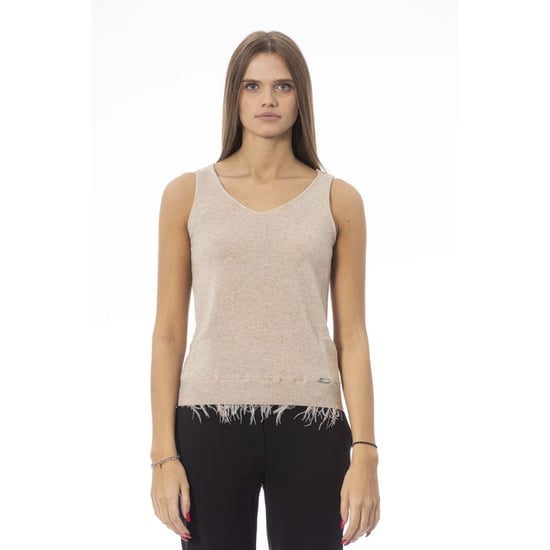 Baldinini Trend Beige Wolloberteil für Damen - Image 1