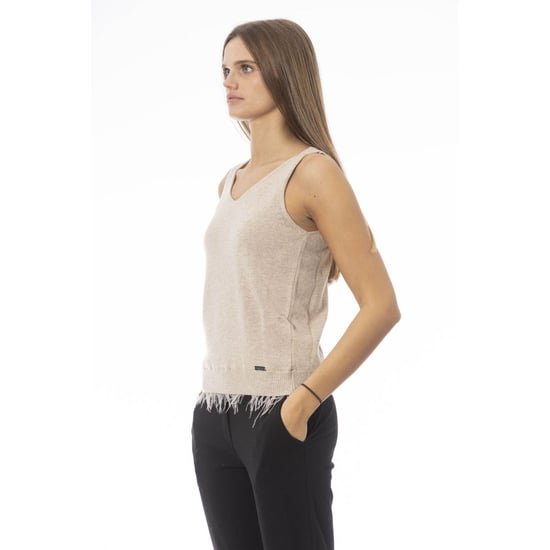 Baldinini Trend Beige Wolloberteil für Damen - Image 2