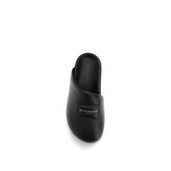 Givenchy Black Calf Leather Bos Taurus Mules - Image 4