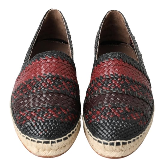 Dolce & Gabbana Schwarze Bordeaux-Buffelleder-Espadrilleschuhe - Image 2