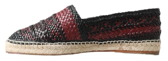 Dolce & Gabbana Schwarze Bordeaux-Buffelleder-Espadrilleschuhe - Image 5