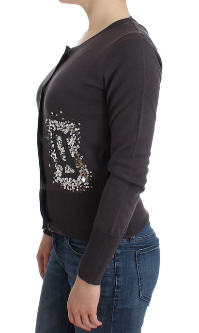 John Galliano Lila Wolle Pailletten Cardigan Strickpullover - Image 2