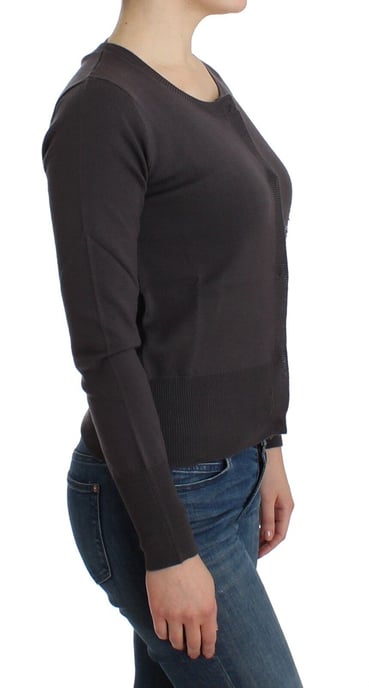 John Galliano Lila Wolle Pailletten Cardigan Strickpullover - Image 4