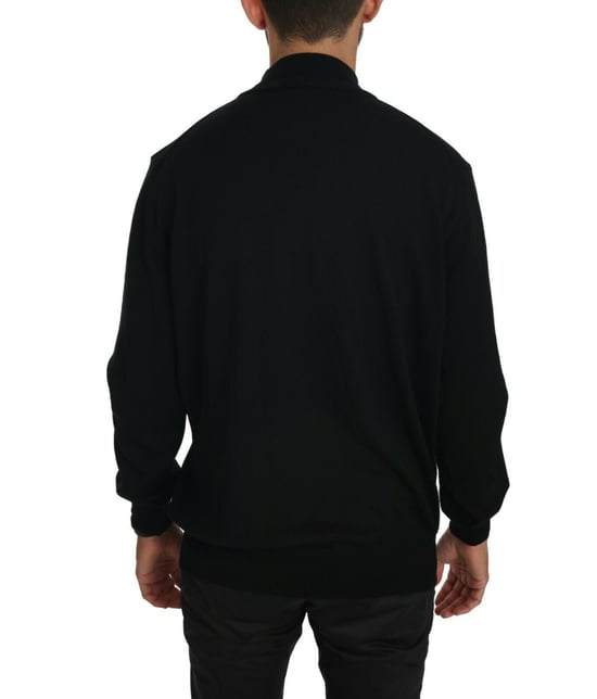 MILA SCHÖN Schwarzer Rollkragenpullover aus reiner Wolle - Image 3