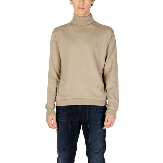 U.S. POLO ASSN. Beiger Baumwollrollkragenpullover - Image 1