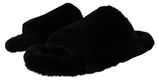 Dolce & Gabbana Schwarze Polyester Kunstfell Herren Sandalen Schuhe - Image 6