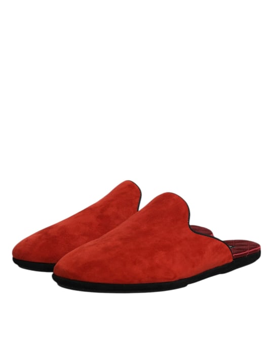 Dolce & Gabbana Orange Wildleder Slingbacks Flache Hausschuhe - Image 4