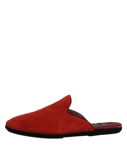 Dolce & Gabbana Orange Wildleder Slingbacks Flache Hausschuhe - Image 6