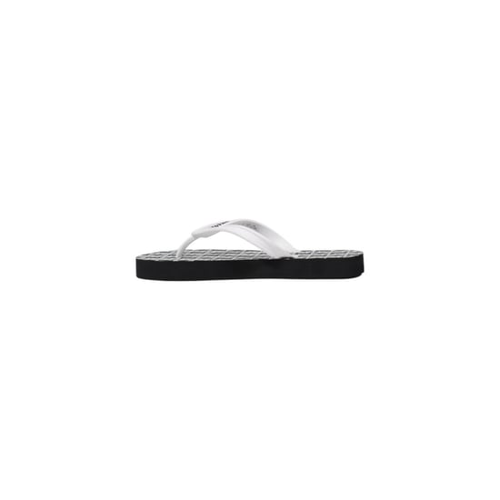 Armani Exchange Schwarz-Weiße Gummi-Flip-Flop-Sandalen - Image 3