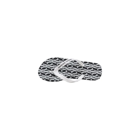 Armani Exchange Schwarz-Weiße Gummi-Flip-Flop-Sandalen - Image 5
