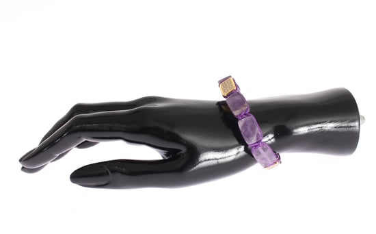 Nialaya CZ Amethyst 18K Gold 925 Armband - Image 3