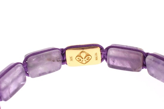 Nialaya CZ Amethyst 18K Gold 925 Armband - Image 5