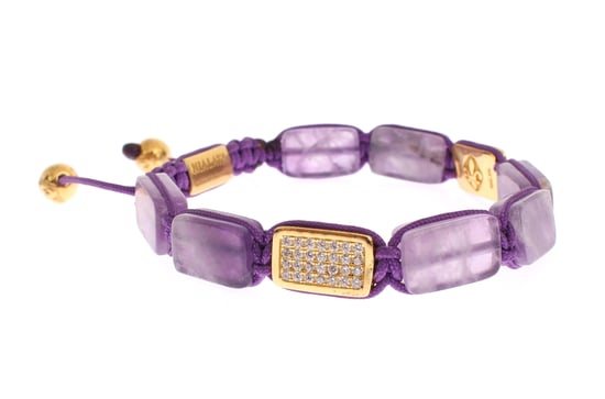 Nialaya CZ Amethyst 18K Gold 925 Armband - Image 6