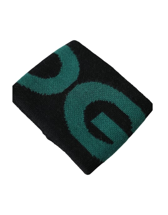 Dolce & Gabbana Schwarzes Grünes Wolllogo #DGMILLENNIALS Armband - Image 4