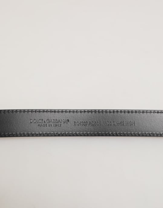 Dolce & Gabbana Roter Schwarzer Ponyleder Gürtel mit Metallverschluss für Herren - Image 3