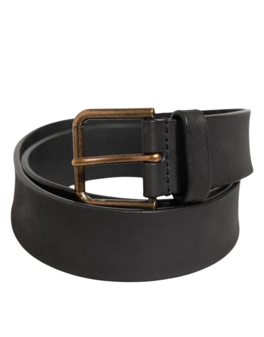 Dolce & Gabbana Schwarzer Leder-Gürtel mit Metallverschluss für Herren - Image 2