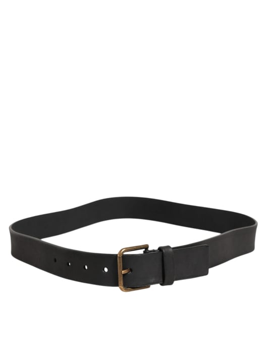 Dolce & Gabbana Schwarzer Leder-Gürtel mit Metallverschluss für Herren - Image 5