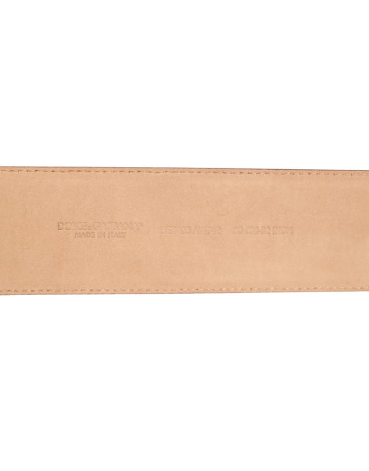 Dolce & Gabbana Burgunderrot Leder Goldmetall Schnalle Damen Gürtel - Image 3