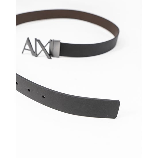 Armani Exchange Schwarzer Leder Regular Gürtel - Image 3