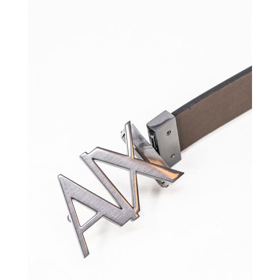 Armani Exchange Schwarzer Leder Regular Gürtel - Image 5