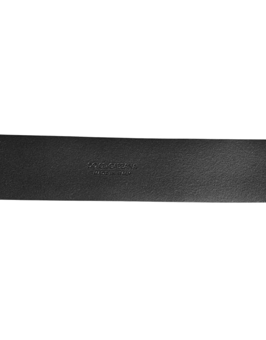 Dolce & Gabbana Schwarzer Leder-Gürtel mit Seitenschlaufen und Messingschnalle - Image 3