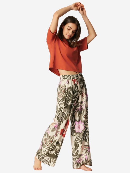 Schiesser Damen Pyjamahose Mix RelaxSchlafhose, Nacht Hose, Loungehose - Image 4