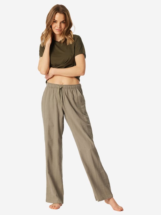 Schiesser Damen Pyjamahose Mix RelaxSchlafhose, Nacht Hose, Loungehose - Image 6