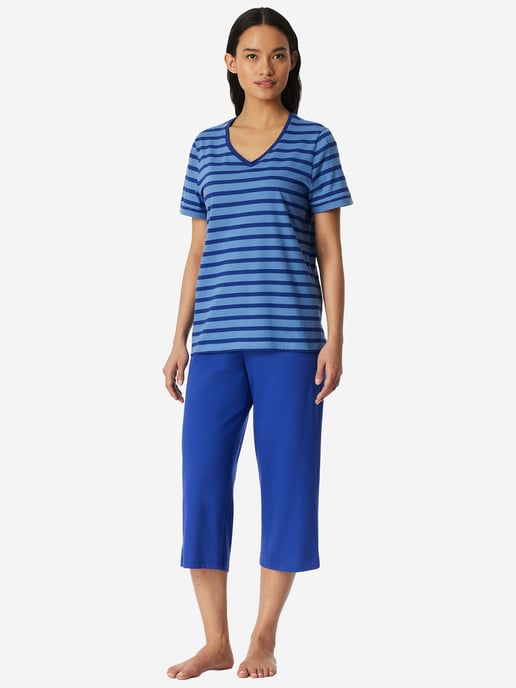 Schiesser Damen Pyjama Casual EssentialsSchlafanzug, Pyjama Set, Nachtwäsche - Image 2