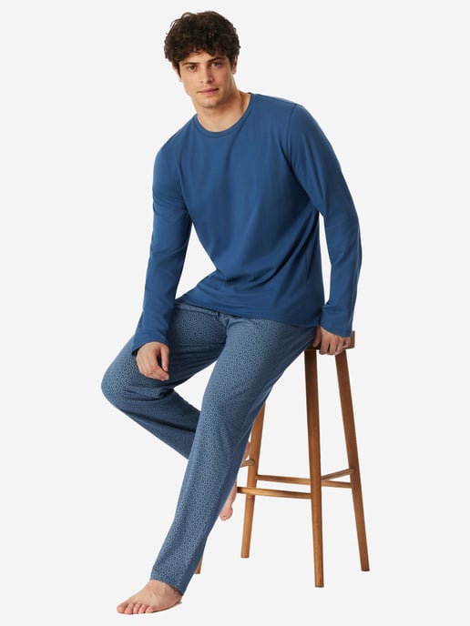 Schiesser Herren Pyjama Casual EssentialsSchlafanzug, Pyjama Set, Nachtwäsche - Image 4