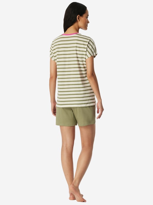 Schiesser Damen Pyjama Casual EssentialsSchlafanzug, Pyjama Set, Nachtwäsche - Image 3