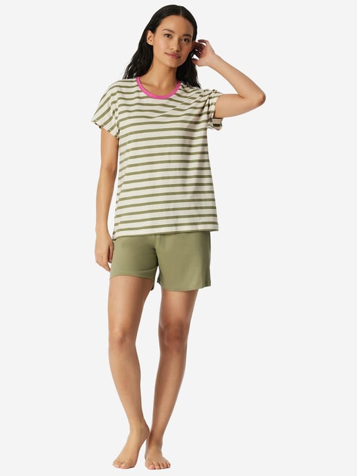 Schiesser Damen Pyjama Casual EssentialsSchlafanzug, Pyjama Set, Nachtwäsche - Image 4