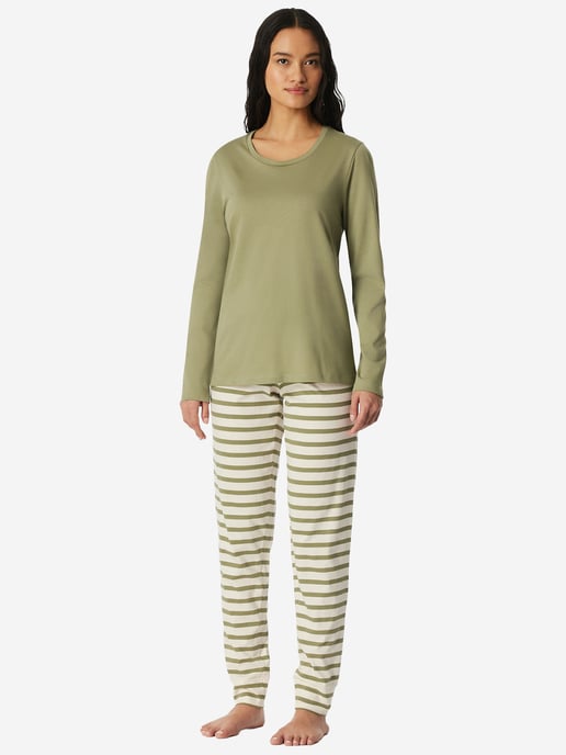 Schiesser Damen Pyjama Casual EssentialsSchlafanzug, Pyjama Set, Nachtwäsche - Image 2