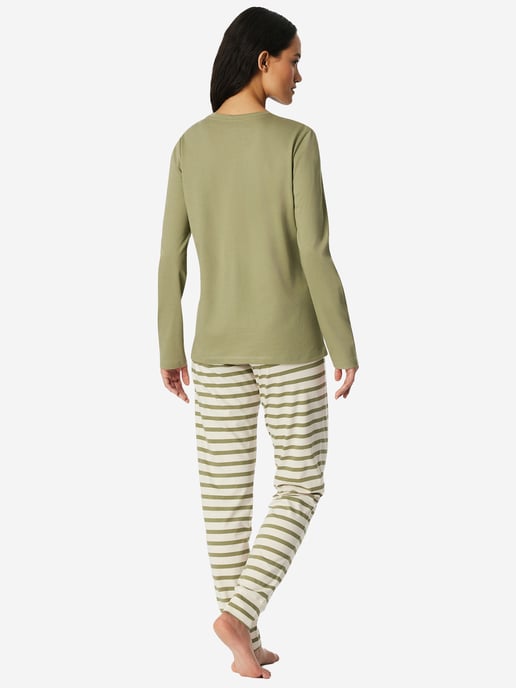 Schiesser Damen Pyjama Casual EssentialsSchlafanzug, Pyjama Set, Nachtwäsche - Image 3