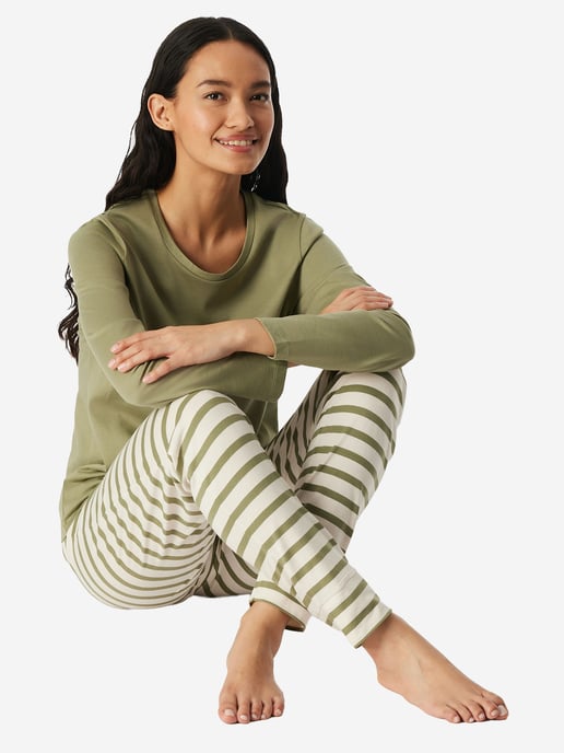 Schiesser Damen Pyjama Casual EssentialsSchlafanzug, Pyjama Set, Nachtwäsche - Image 4