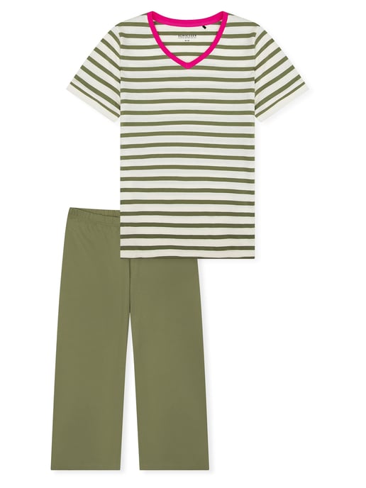Schiesser Damen Pyjama Casual EssentialsSchlafanzug, Pyjama Set, Nachtwäsche - Image 1