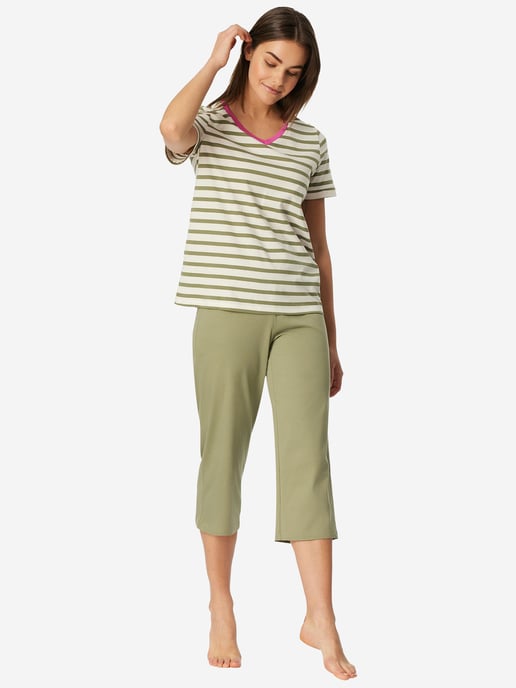 Schiesser Damen Pyjama Casual EssentialsSchlafanzug, Pyjama Set, Nachtwäsche - Image 4