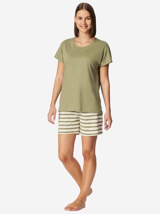 Schiesser Damen Pyjama Casual EssentialsSchlafanzug, Pyjama Set, Nachtwäsche - Image 2
