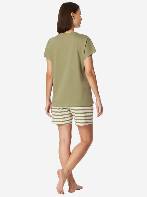 Schiesser Damen Pyjama Casual EssentialsSchlafanzug, Pyjama Set, Nachtwäsche - Image 3