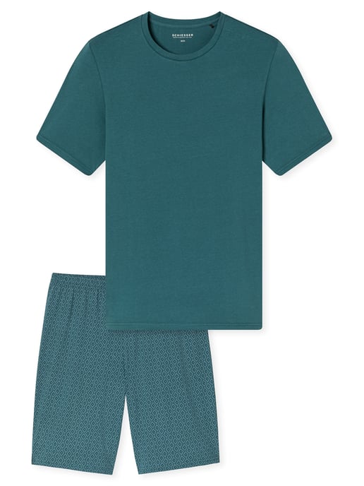 Schiesser Herren Pyjama Casual EssentialsSchlafanzug, Pyjama Set, Nachtwäsche - Image 1