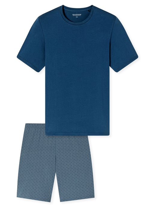 Schiesser Herren Pyjama Casual EssentialsSchlafanzug, Pyjama Set, Nachtwäsche - Image 1