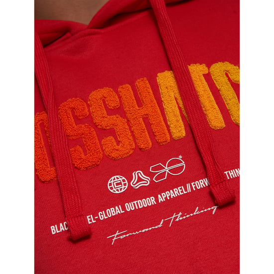 Crosshatch - "Flocked" Kapuzenpullover für Herren (Rot) - Image 2