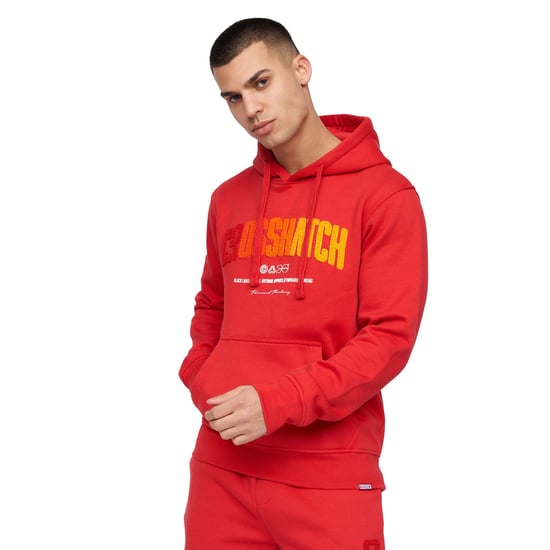 Crosshatch - "Flocked" Kapuzenpullover für Herren (Rot) - Image 4