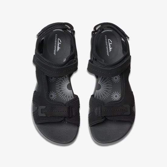 Mira Freie Schwarze Nubuk-Sandalen - Image 6