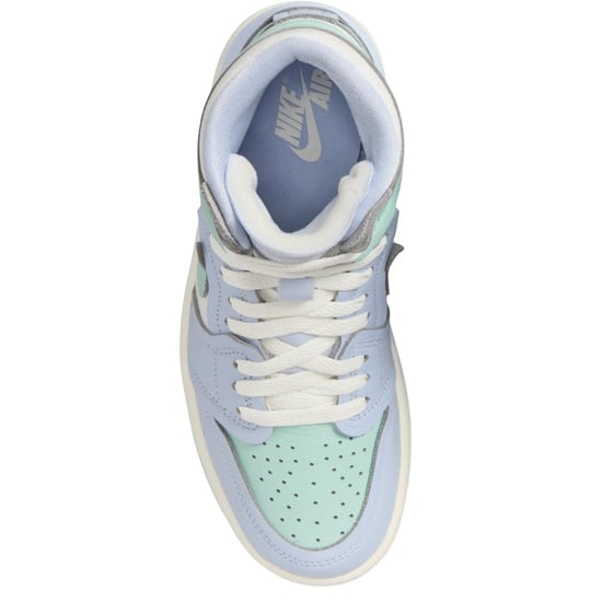 Nike - "Air Jordan 1" Sneaker für Damen, Leder, Hoch geschnitten (Hellblau) - Image 4